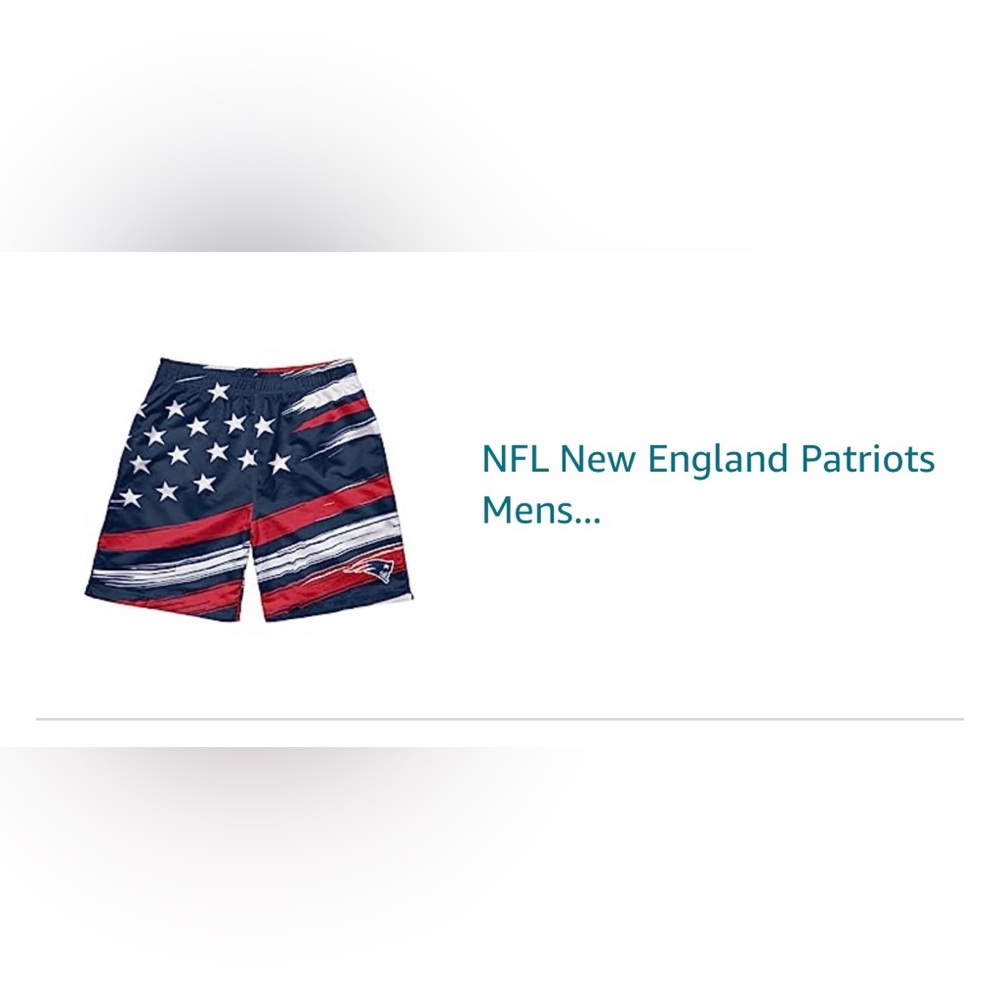 NWT - FOGO Men’s NFL NE Patriots Logo Bathing Suit Swim Trunks 2X